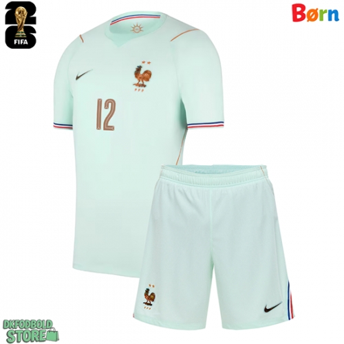 Frankrig William Saliba #17 Replika Babytøj Udebanesæt Børn VM 2026 Kortærmet (+ Korte bukser)
